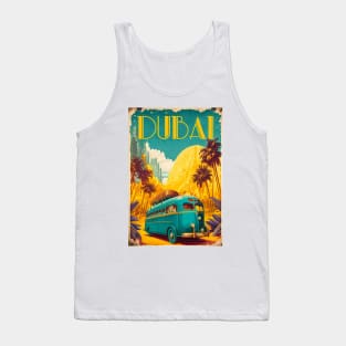 Dubai Desert Vintage Travel Art Poster Tank Top